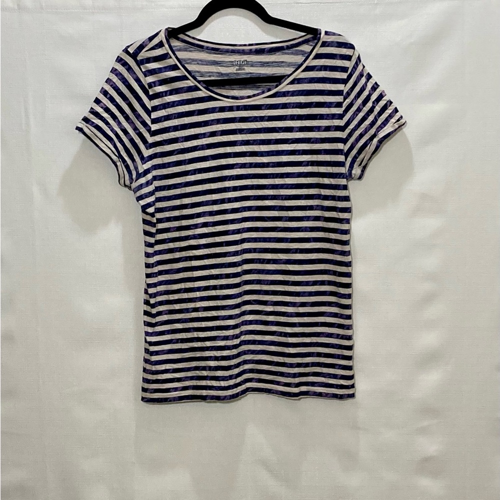 Blue striped ladies tee